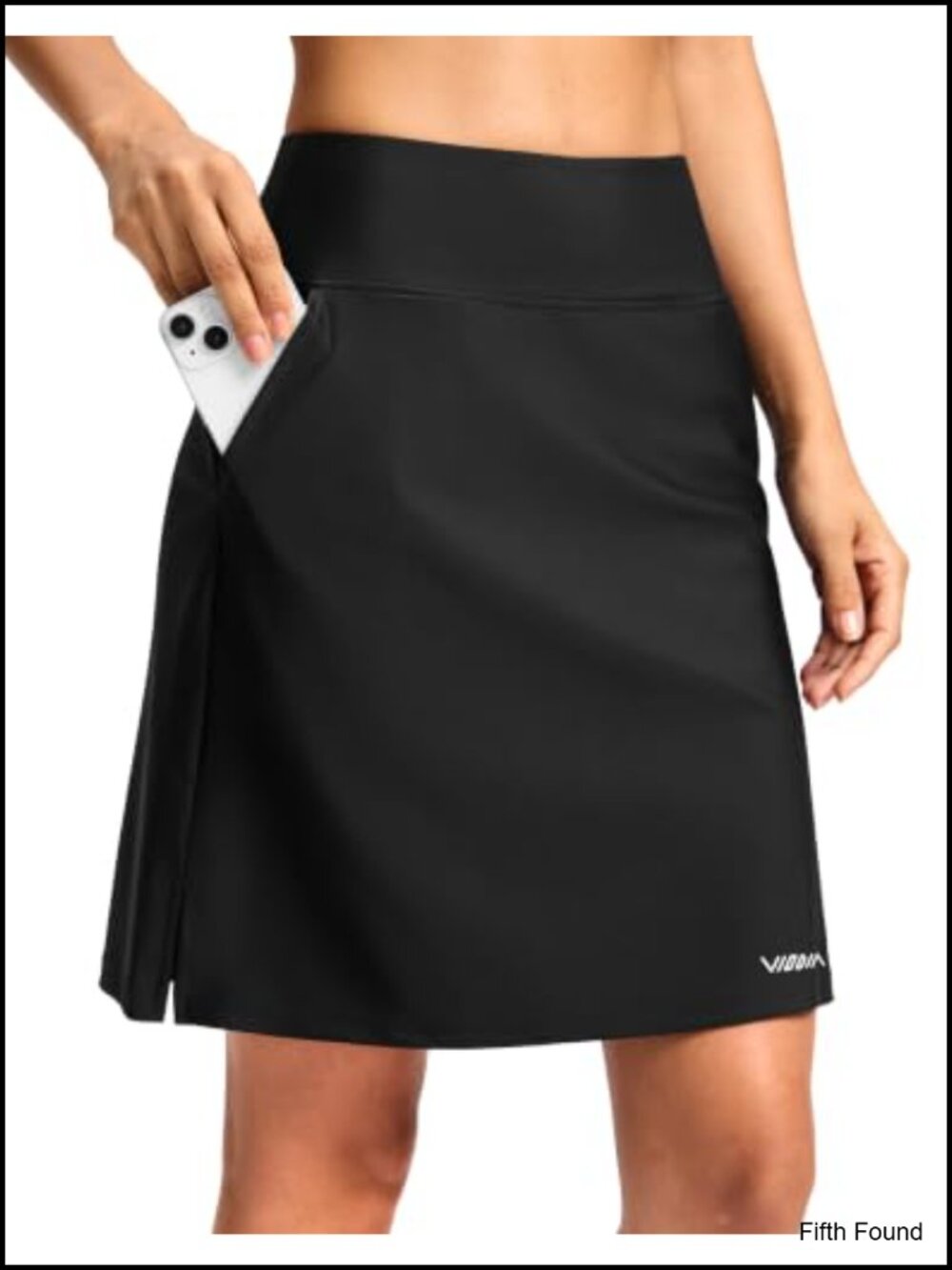 High-Waisted Long Swim Skirt Skort with Pockets & Boxer Liner